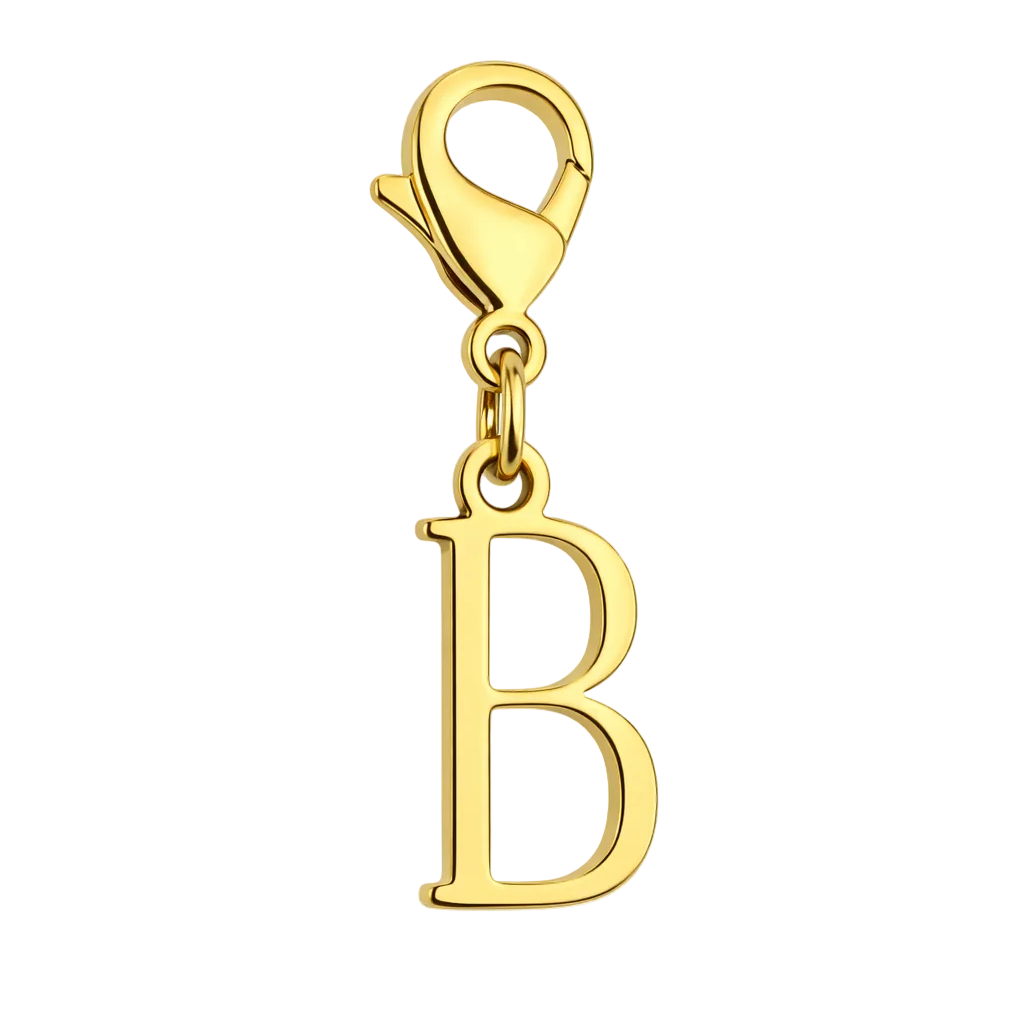 B Charm vor weißem Hintergrund