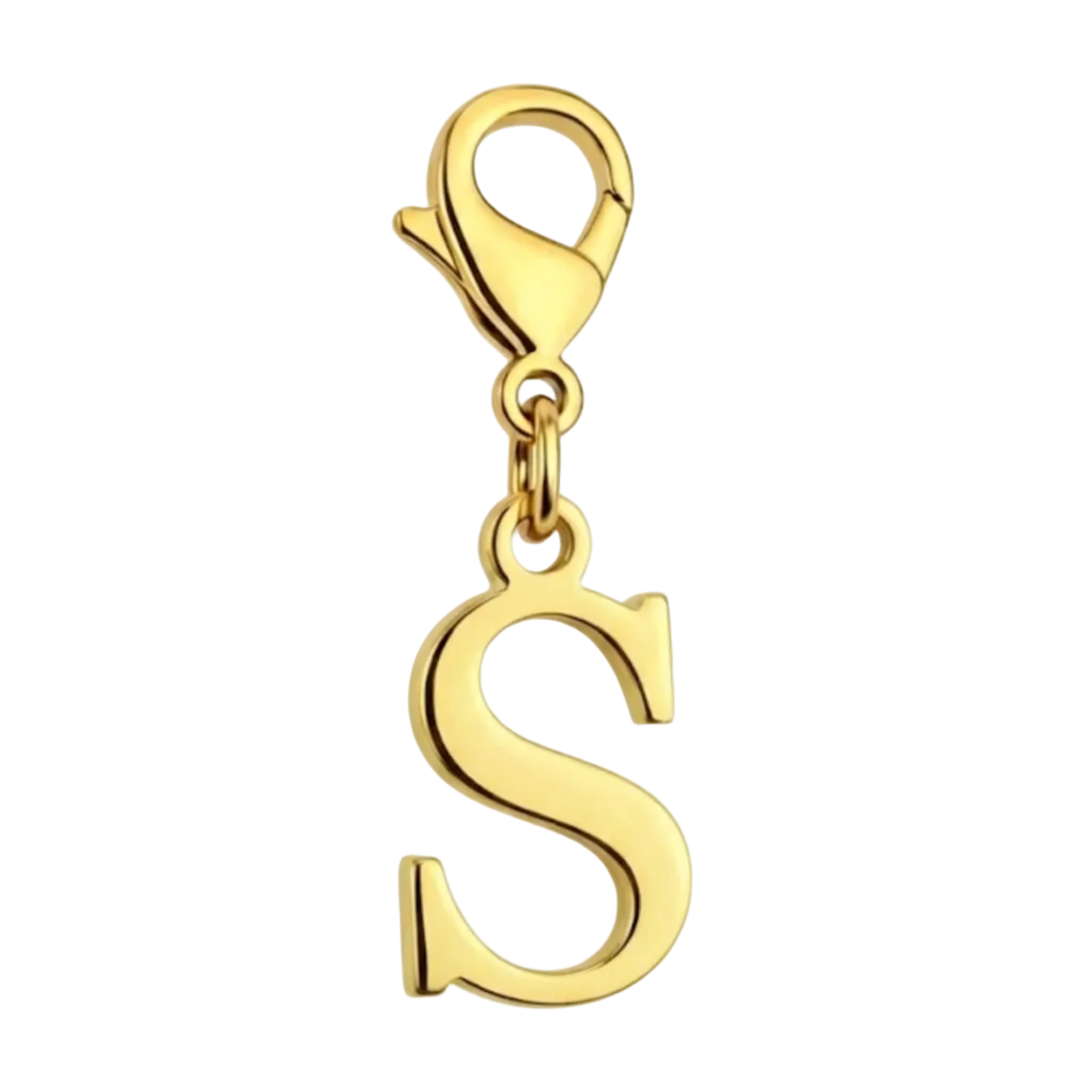 S Charm vor weißem Hintergrund