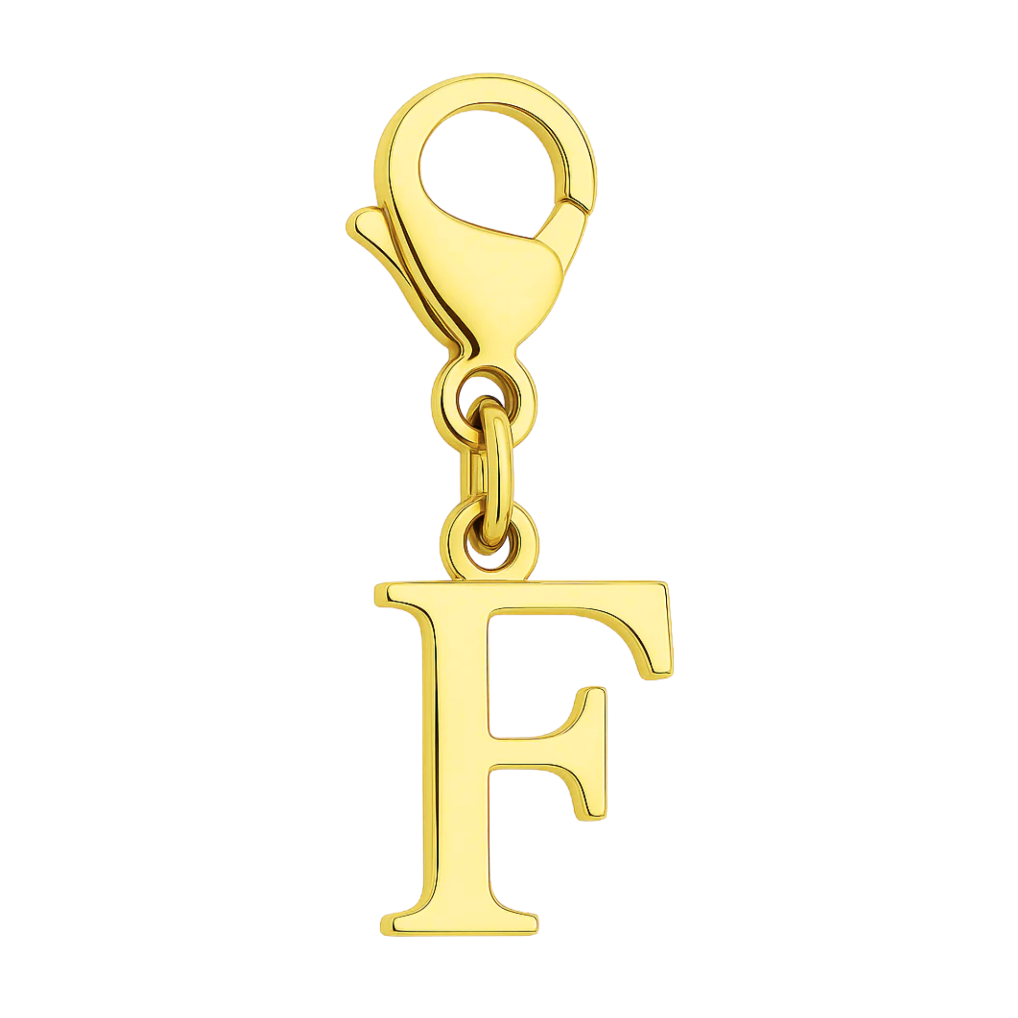 Buchstaben Charm F - Personalisierter Schmuckanhänger aus Edelstahl