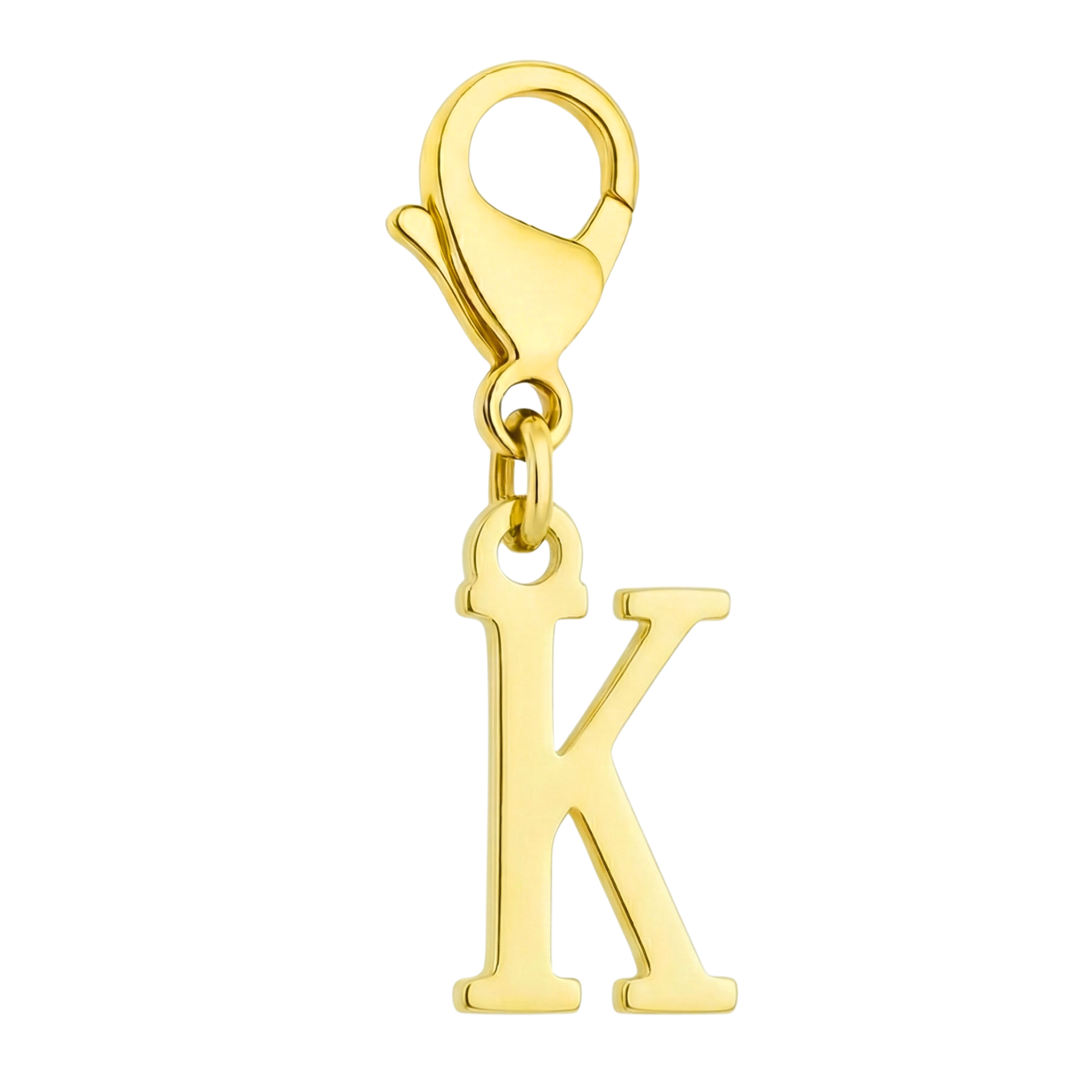 Buchstaben Charm K - Personalisierter Schmuckanhänger aus Edelstahl
