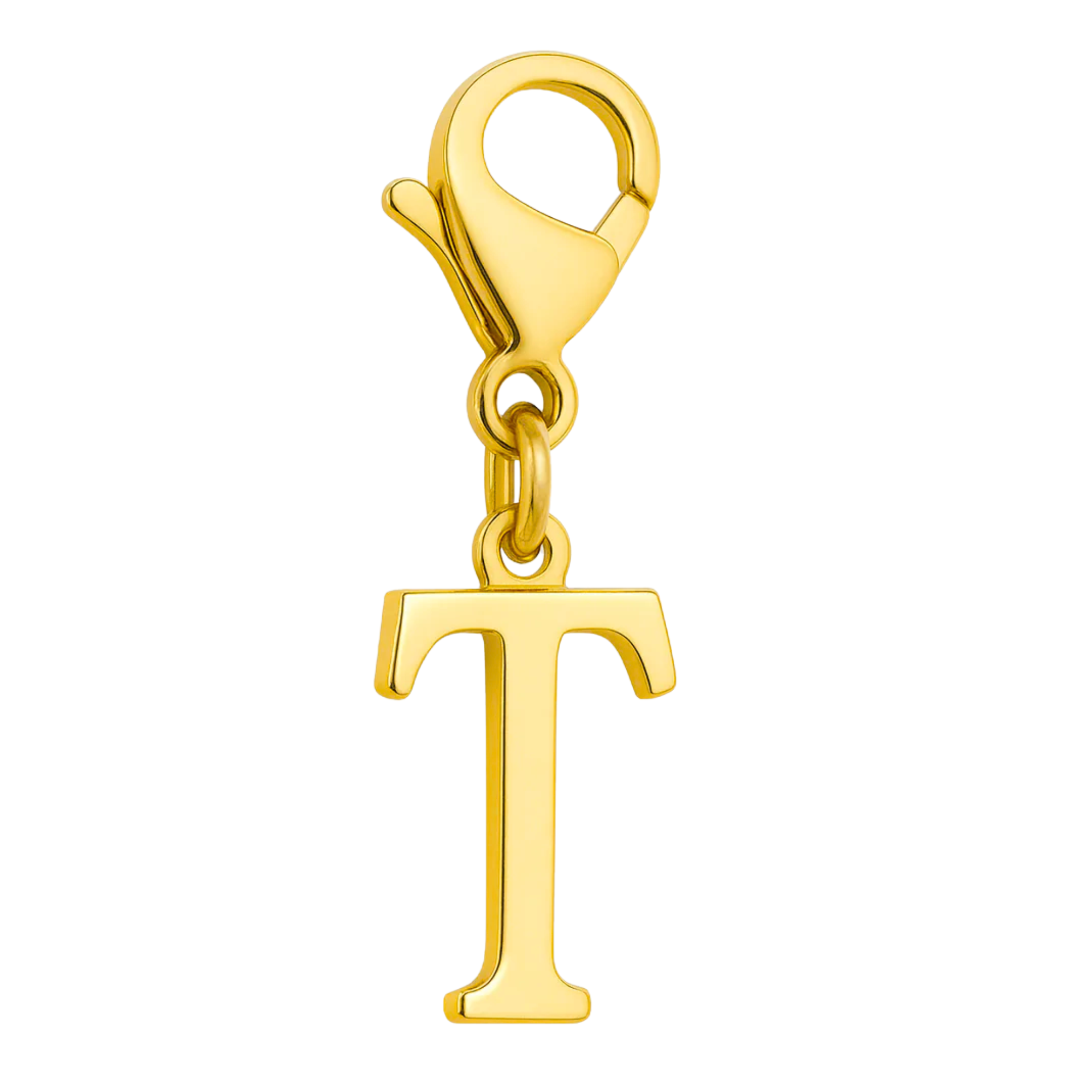Buchstaben Charm T - Personalisierter Schmuckanhänger aus Edelstahl