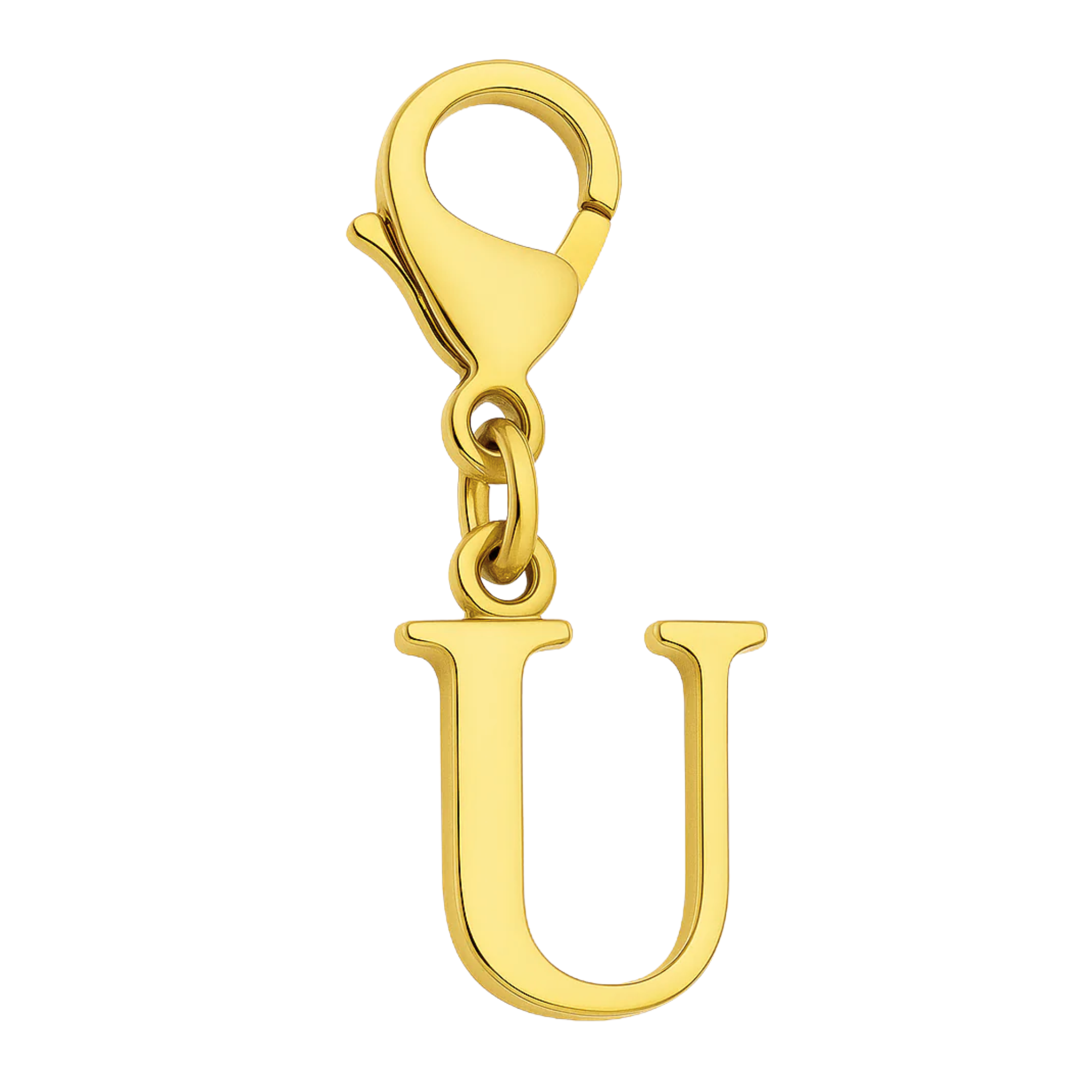 Buchstaben Charm U - Personalisierter Schmuckanhänger aus Edelstahl