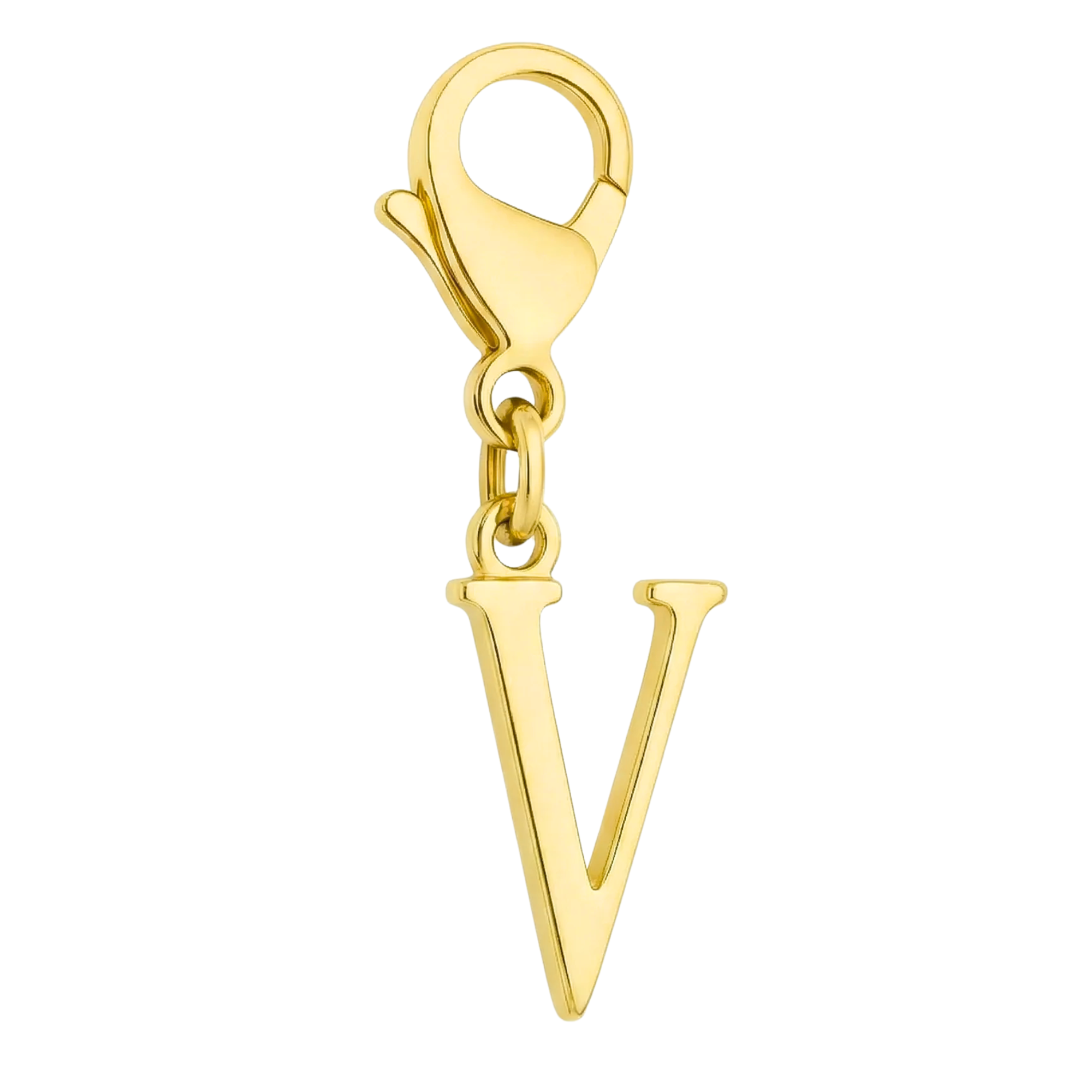 Buchstaben Charm V - Personalisierter Schmuckanhänger aus Edelstahl