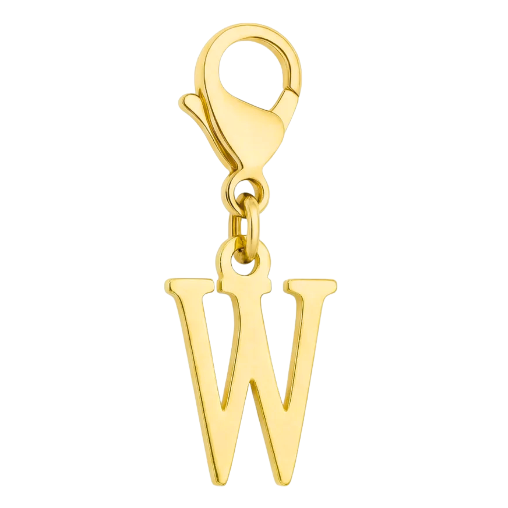 Buchstaben Charm W - Personalisierter Schmuckanhänger aus Edelstahl