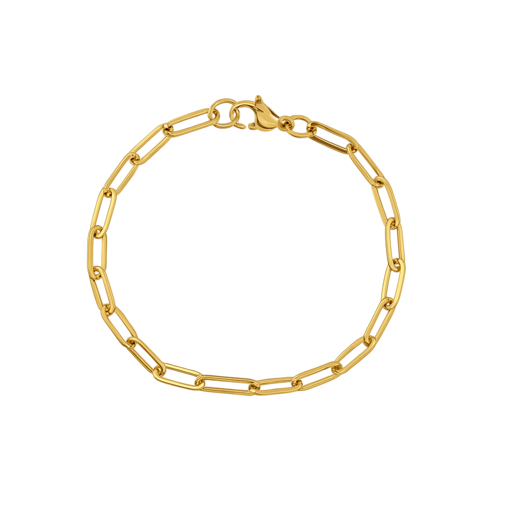 Goldenes Charm Armband -Personalisiertes Armband aus Edelstahl
